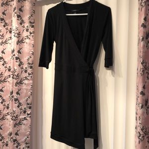 Black wrap dress